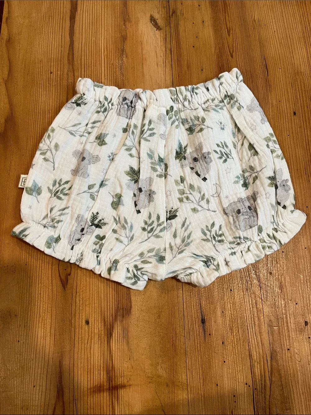 Set/2 ELEGANT BABY Organics 3-6M Gauze Cotton Koala Swing Top & Diaper Cover